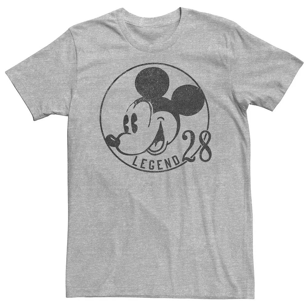 Disney's Mickey & Friends Mickey Mouse Legend 28 Men's Tee, Size: 3XL, Athletic Grey Product Image