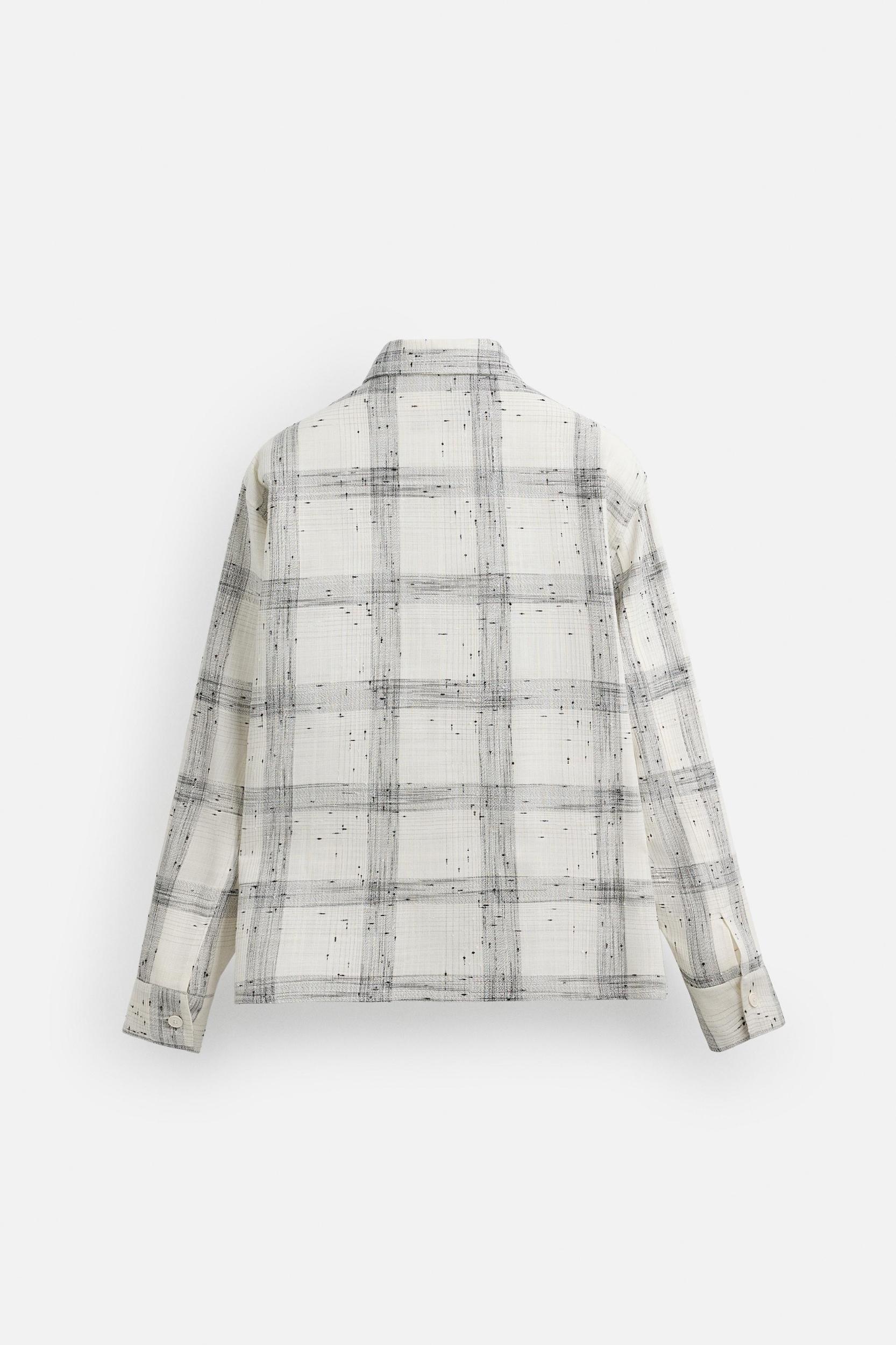 LIMITED EDITION TEXTURED PLAID OVERSHIRT Product Image