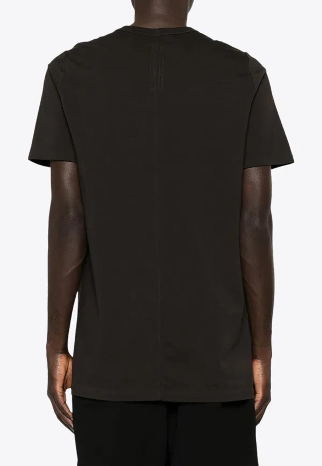 RICK OWENS Crew Neck Plain Design Short Sleeves T-shirt In Brown Product Image