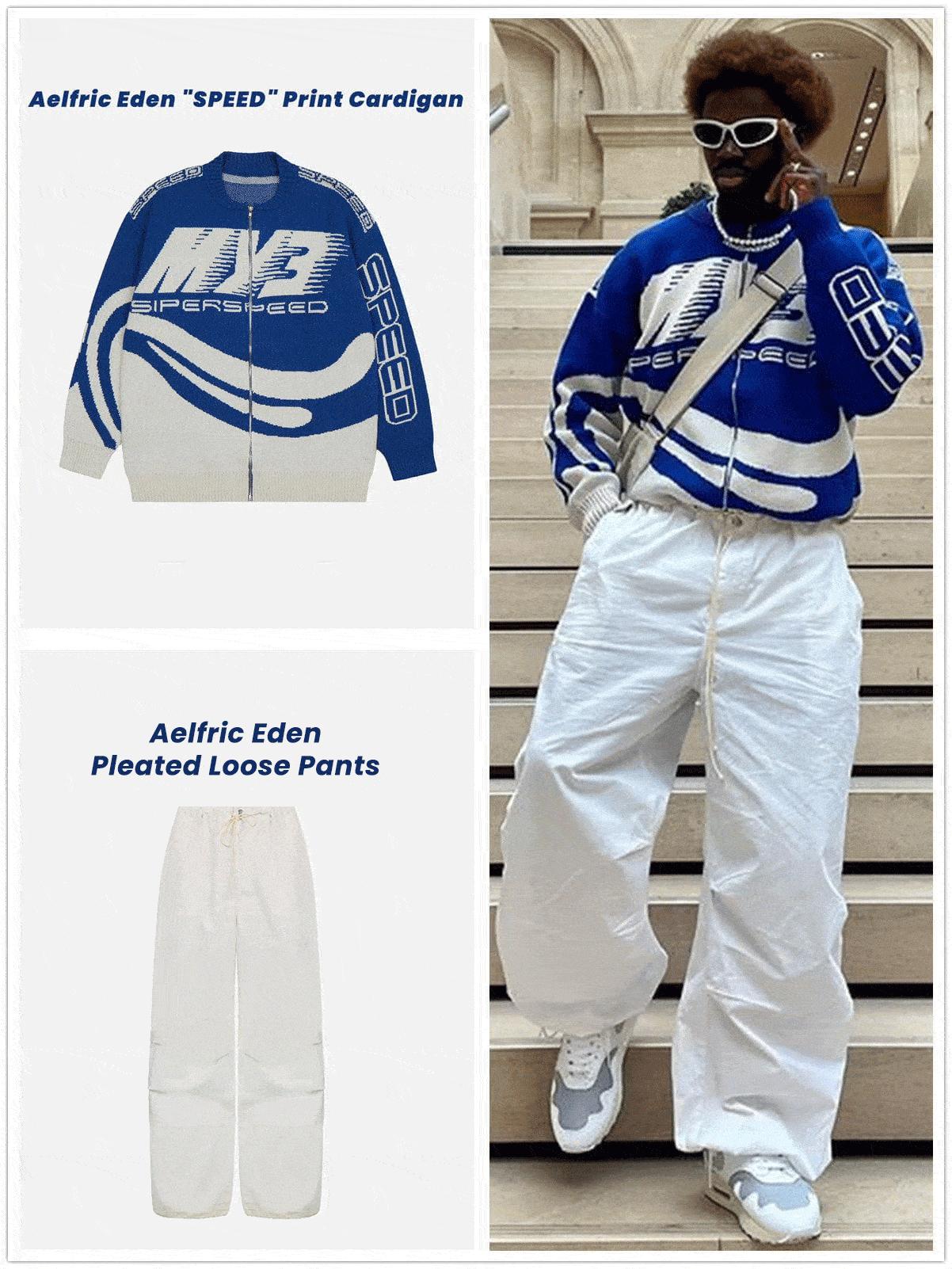 Aelfric Eden Color Block Racing Cardigan Product Image