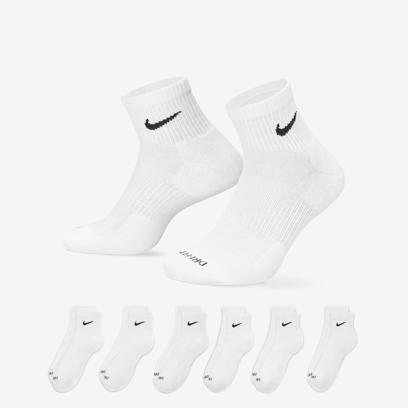 Nike Mens Everyday Plus Cushioned Training Ankle Socks (6 Pairs) | SX6899-100 Product Image
