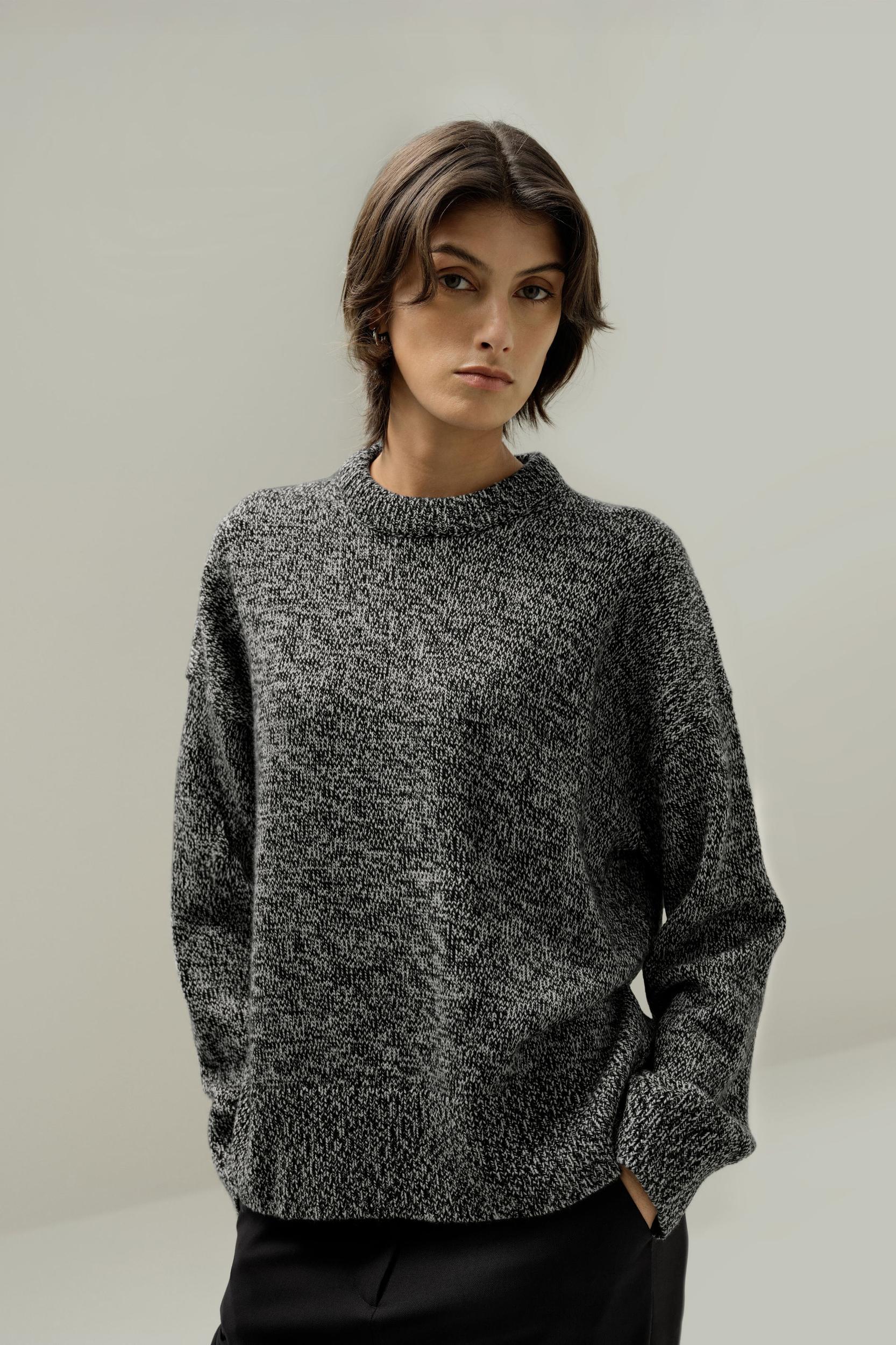 Oversized Crewneck Wool-Cashmere Sweater Product Image