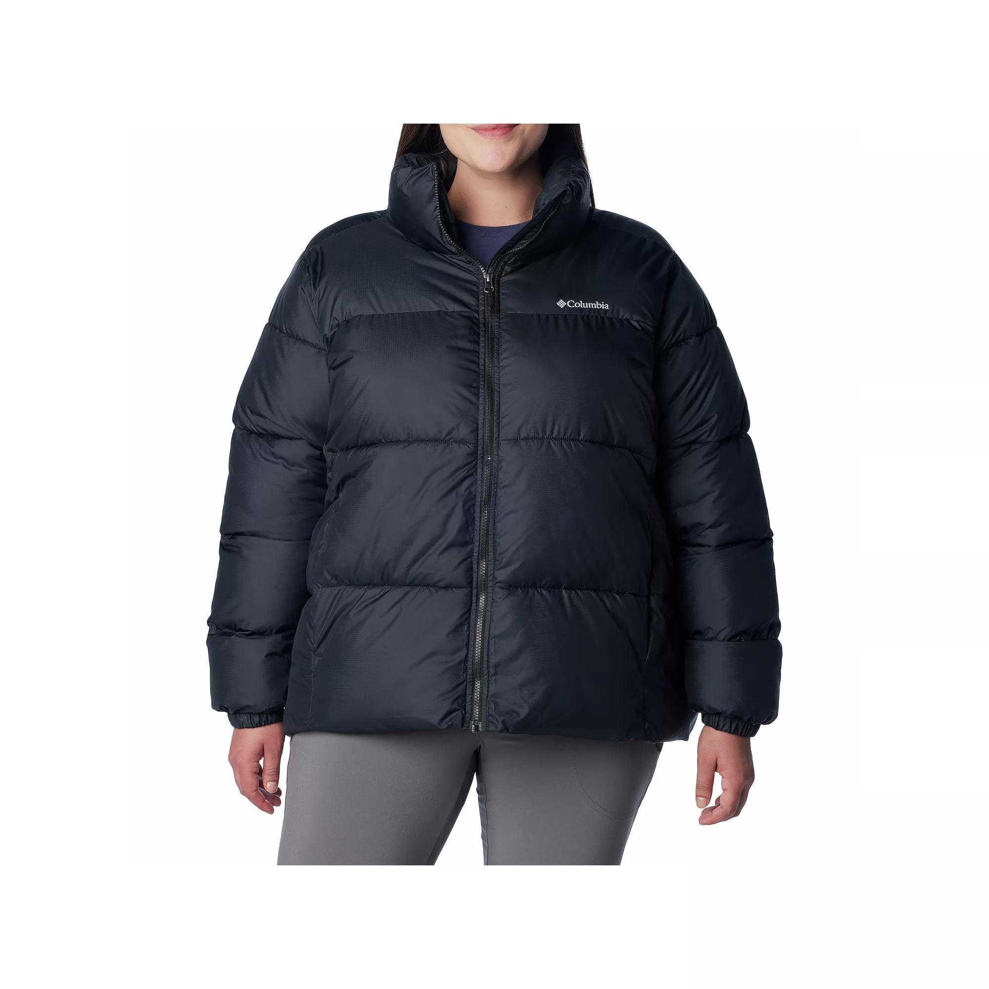 Plus Size Columbia Puffect II Full Zip Puffer Jacket, Women's, Size: 2XL, Black Product Image