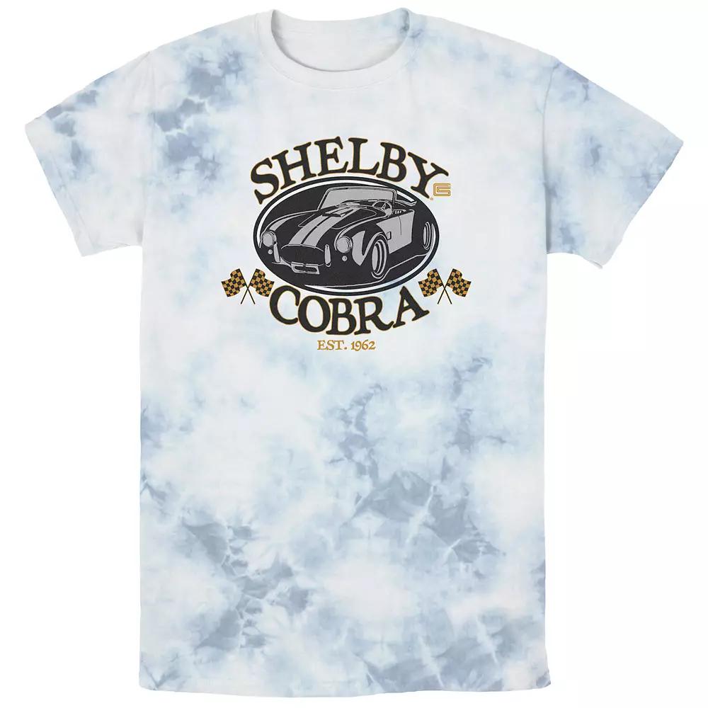 Men's Shelby Cobra Est 1962 Checkered Flags Tee, Size: Small, White Product Image