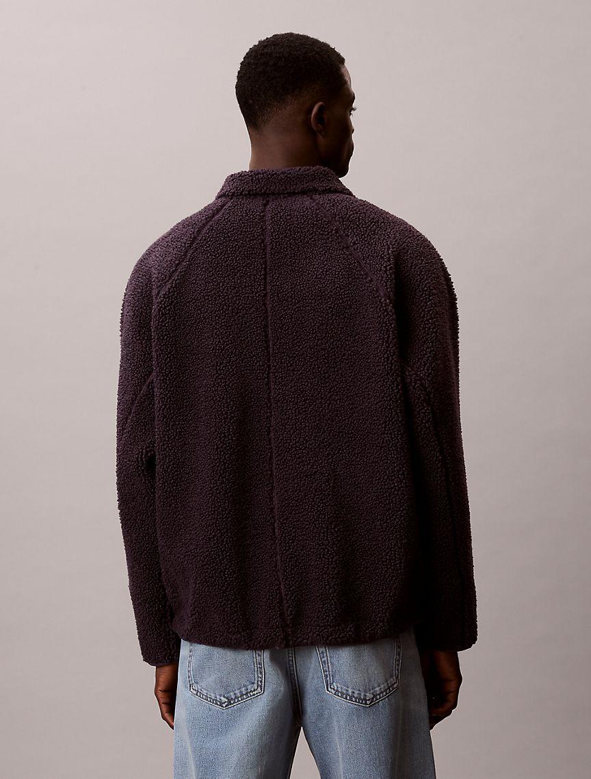Sherpa Roll Neck Quarter Zip Sweatshirt Product Image
