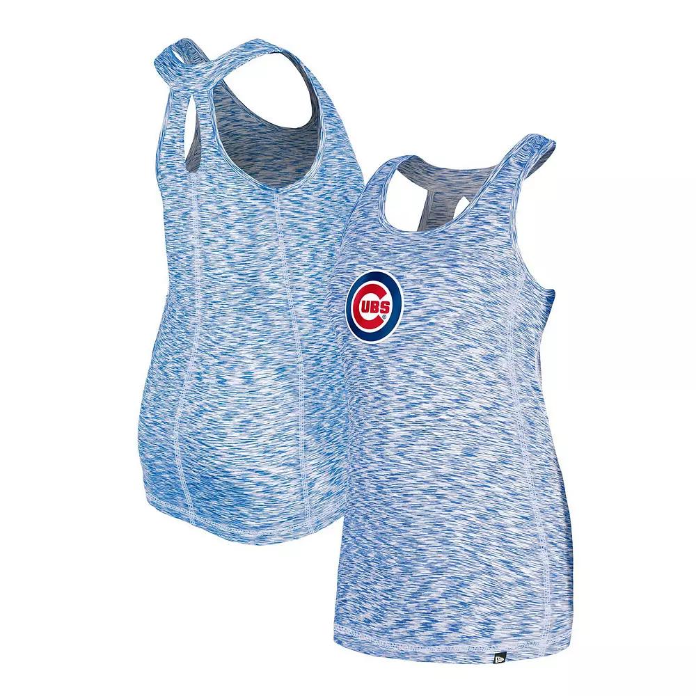 Women's New Era Royal Chicago Cubs Space Dye Keyhole Back Tank Top, Size: Medium, Blue Product Image