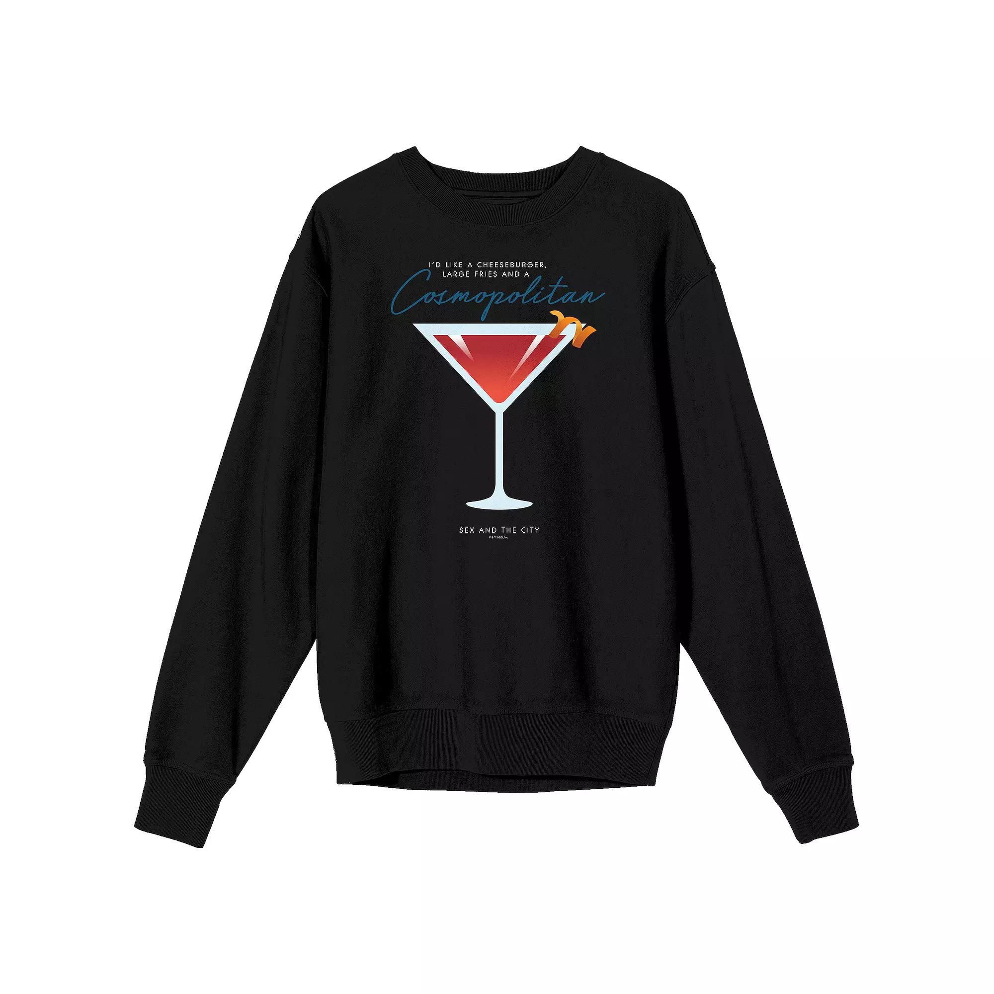 Women's Sex And The City I'd Like A Cosmopolitan Crewneck Sweatshirt, Girl's,  Product Image