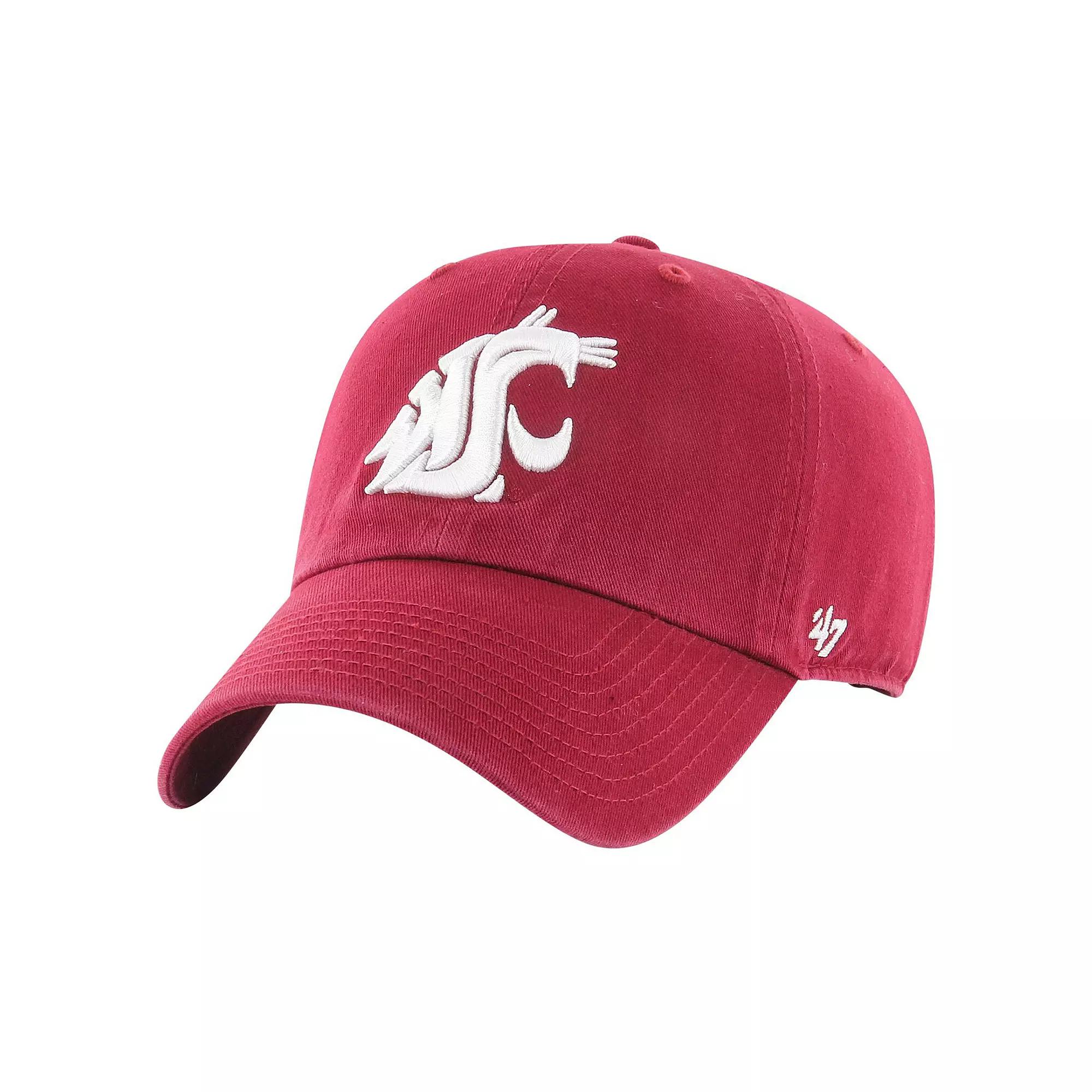 Men's '47 Crimson Washington State Cougars Clean Up Adjustable Hat, Wsc Red Product Image