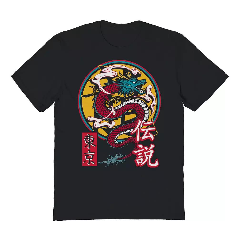 Men's Red Dragon Graphic Tee, Size: Medium, Black Product Image