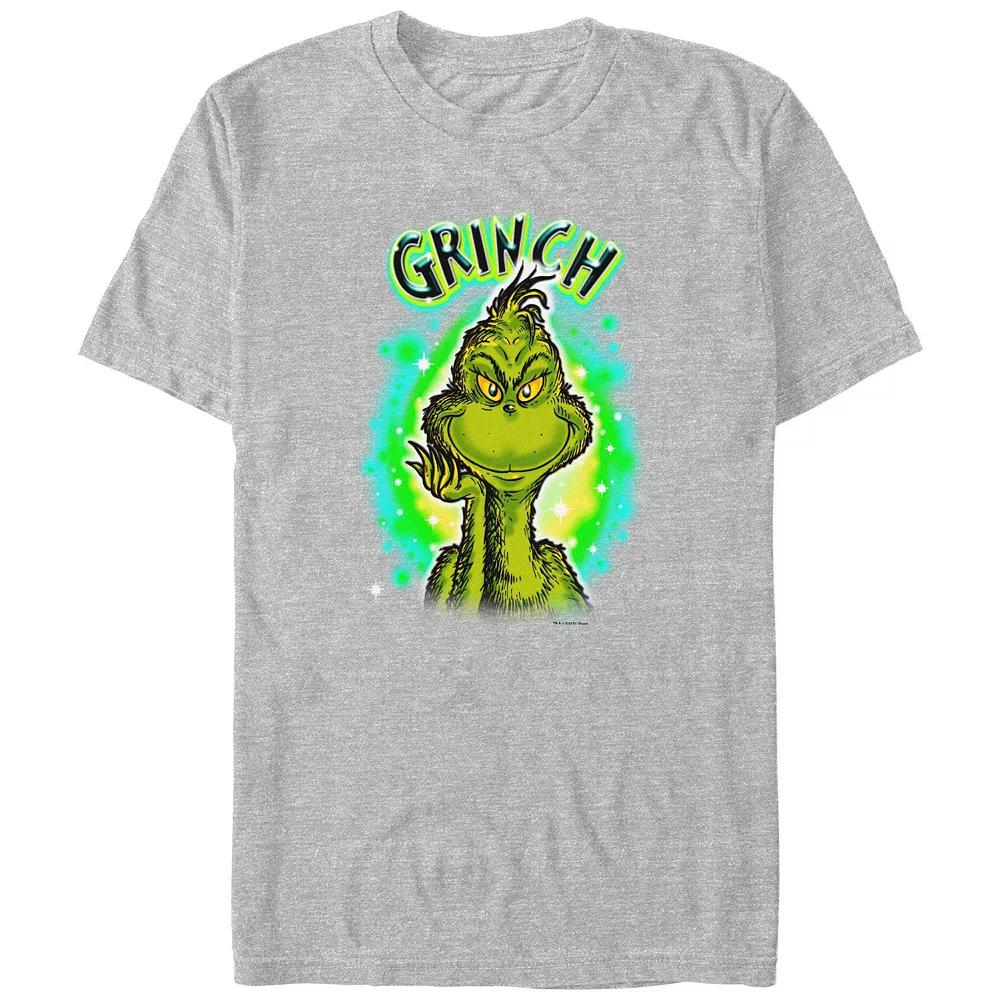 Big & Tall Dr. Seuss Grinch Airbrush Background Graphic Tee, Men's,  Product Image