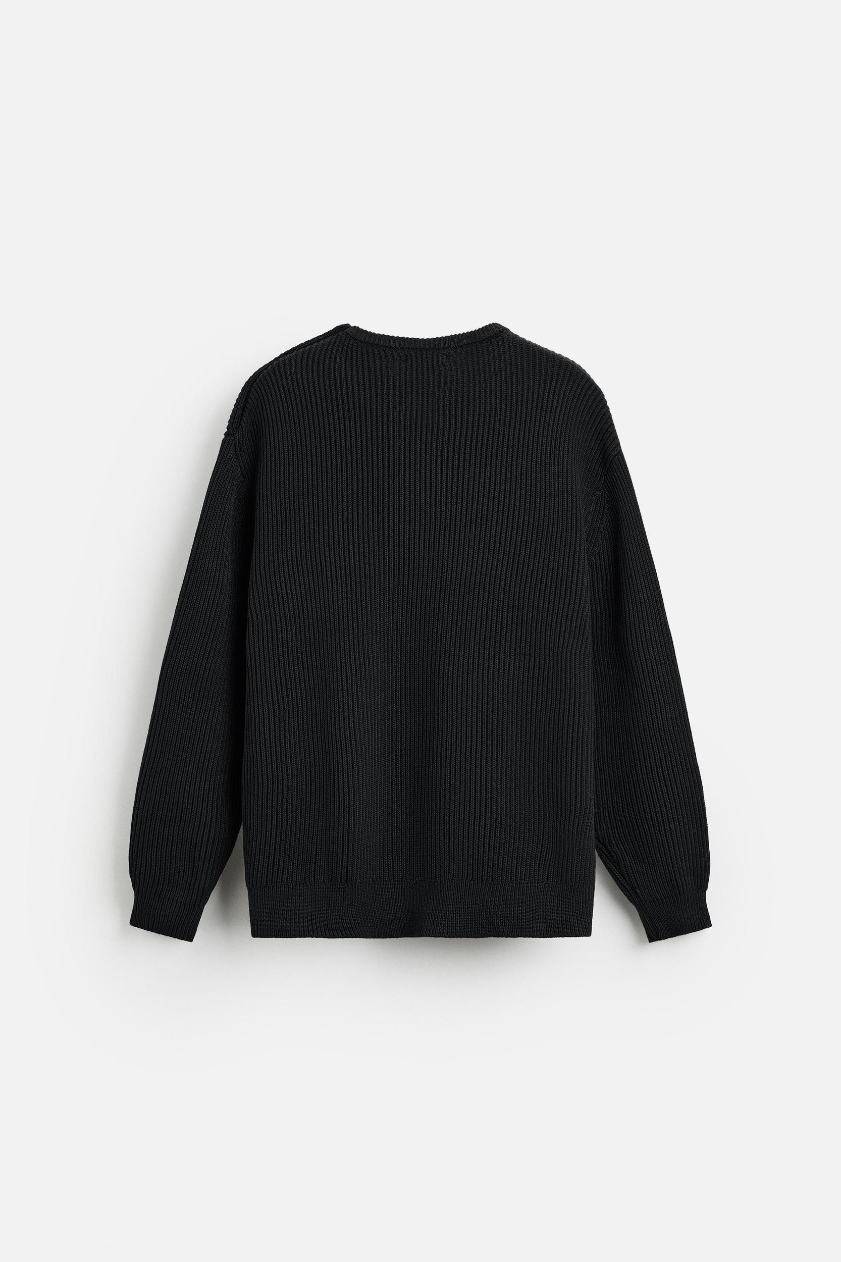 BUTTONED TEXTURED SWEATER Product Image