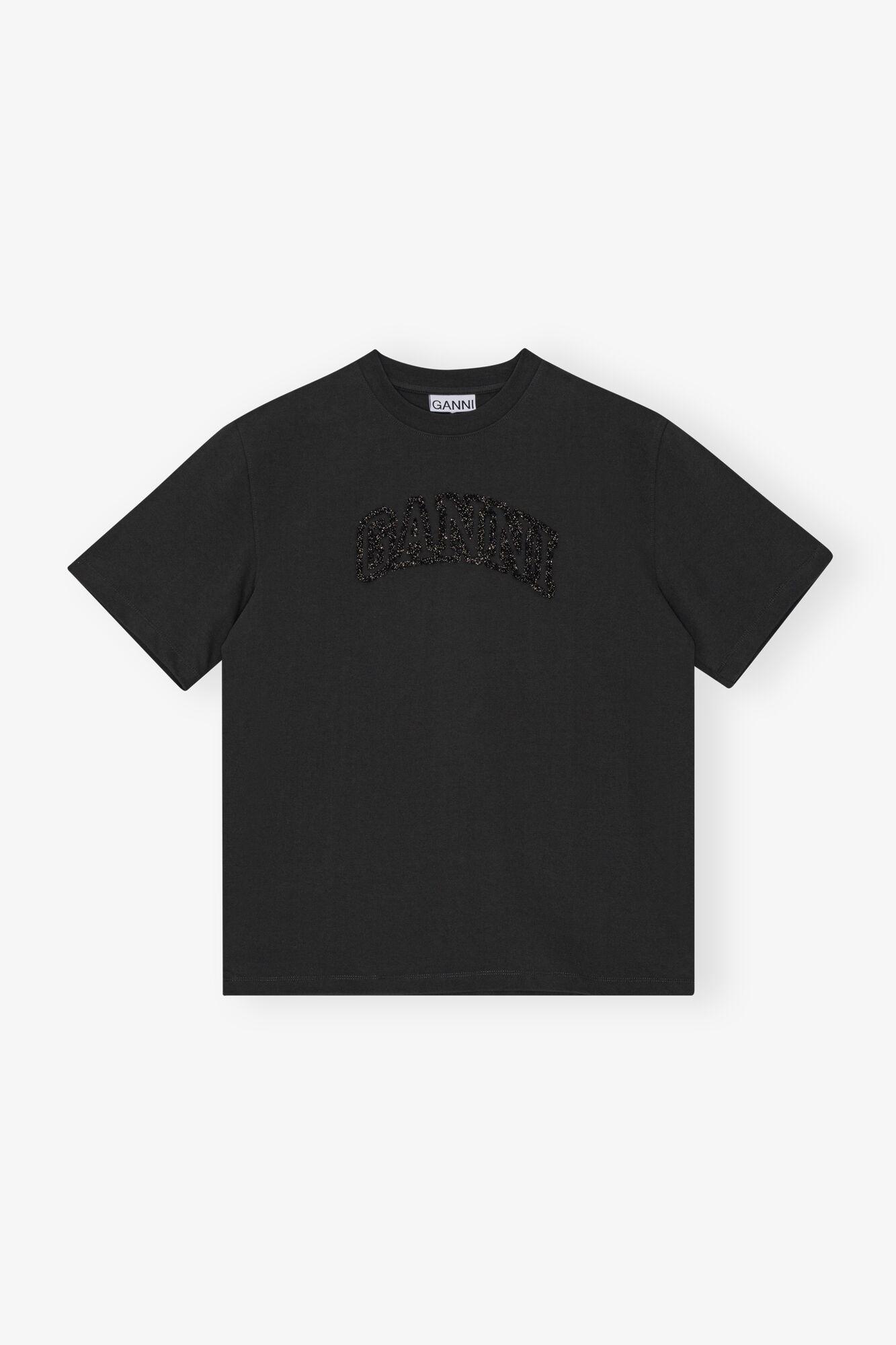 Black Heavy Cotton Drop Shoulder T-shirt Product Image