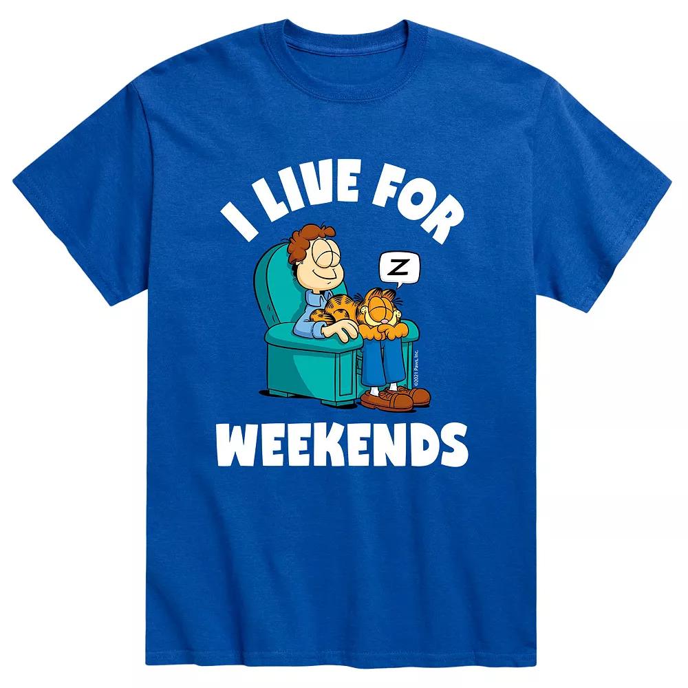 Men's Garfield Live For Weekends Tee,  Product Image