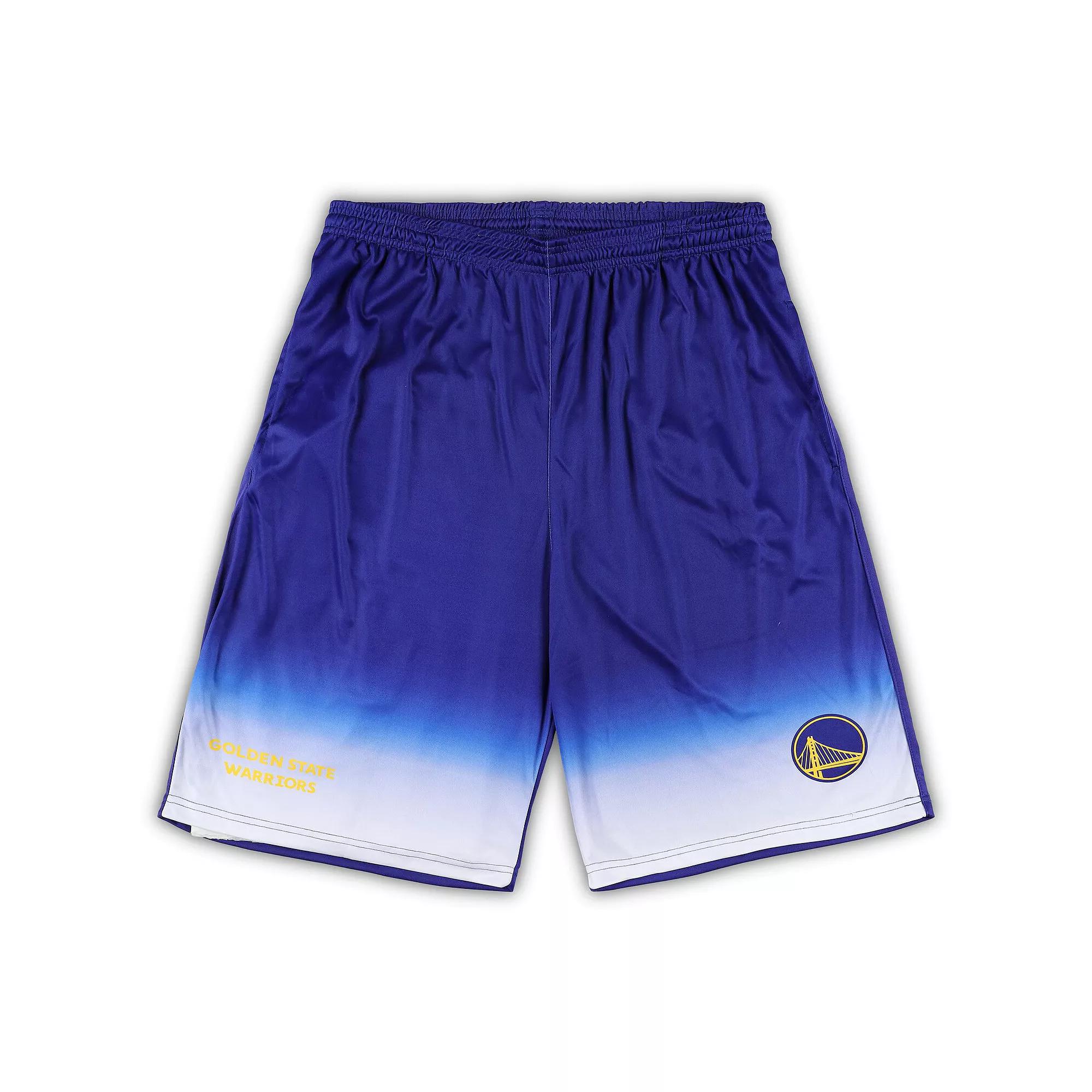 Men's Fanatics Branded Royal Golden State Warriors Big & Tall Fadeaway Shorts, Size: 3XB, Blue Product Image