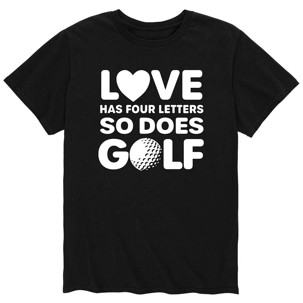 Men's "Love Has Four Letters So Does Golf" Valentine's Day Tee,  Product Image
