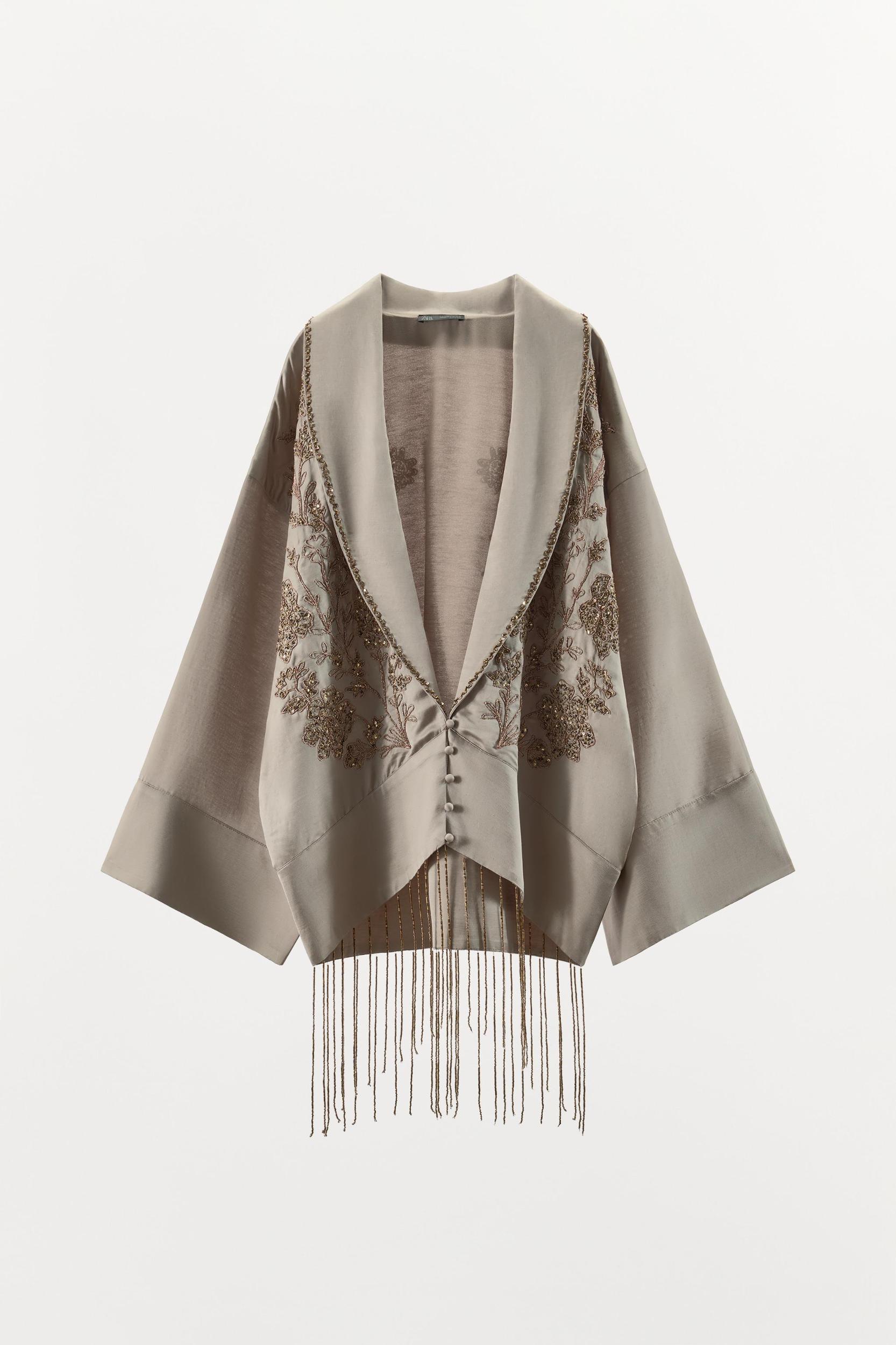 LIMITED EDITION EMBROIDERED BEADED KIMONO Product Image