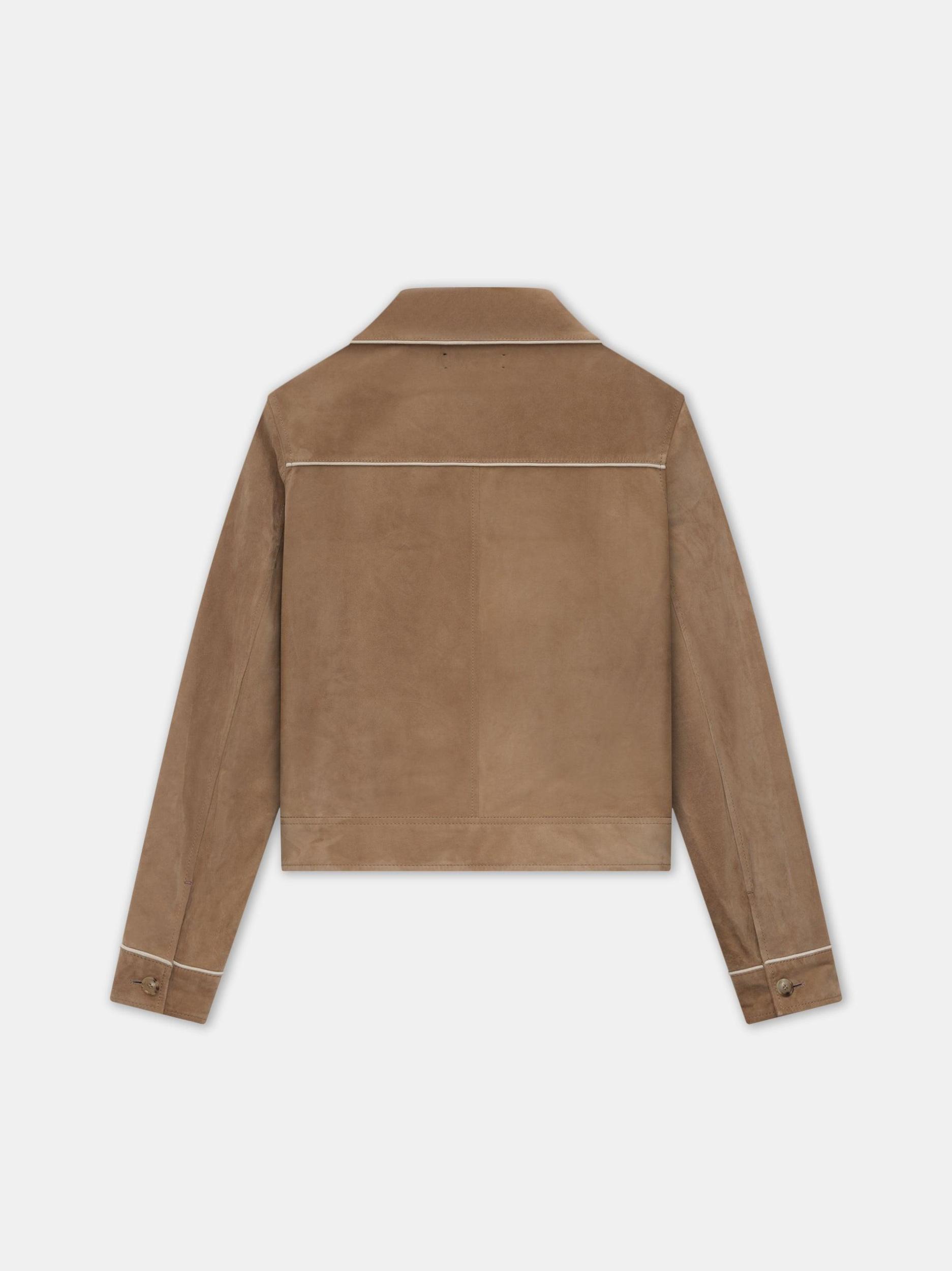 SUEDE JOHNNY JACKET - Camel Male Product Image