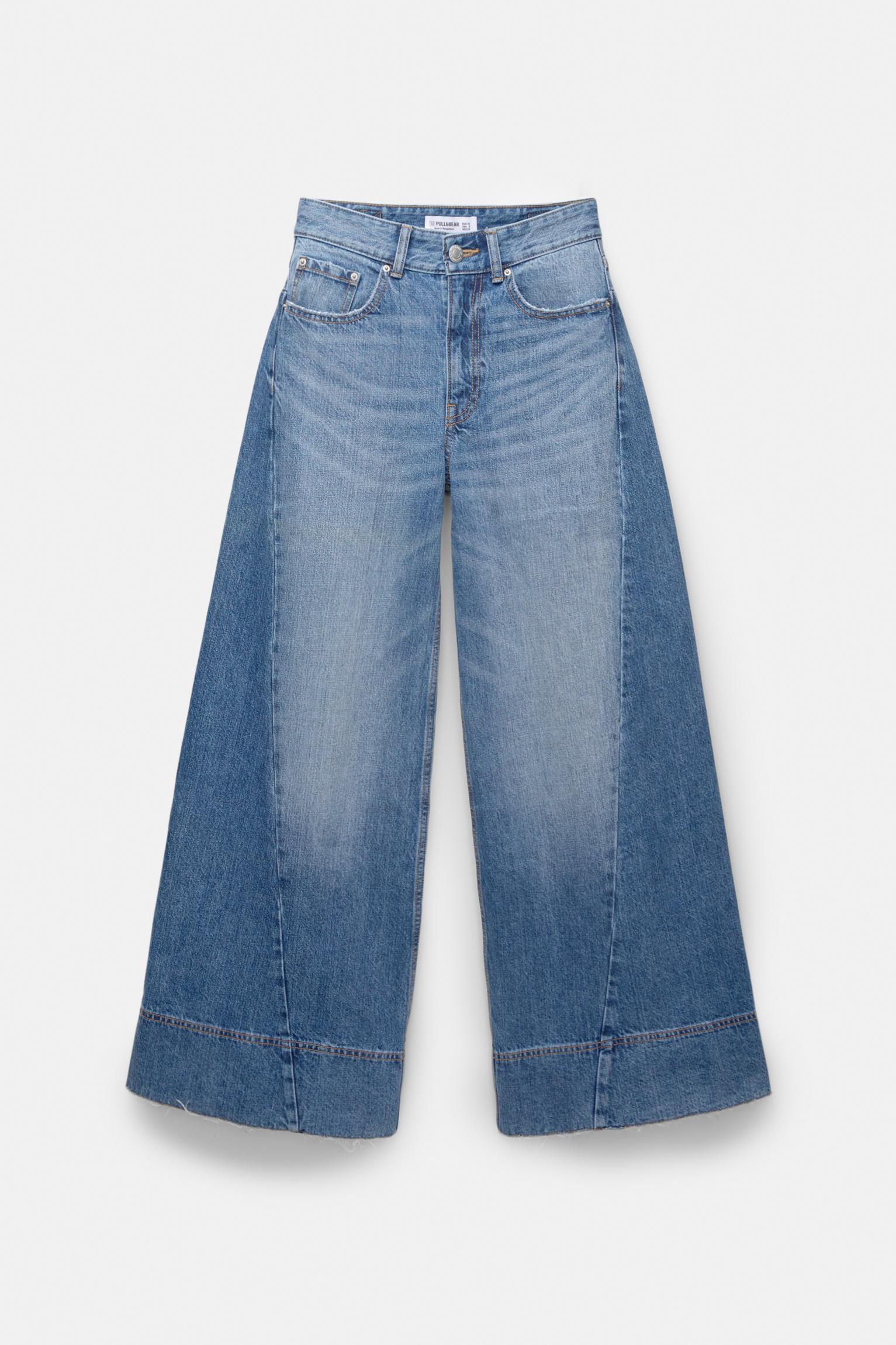 Super wide leg jeans with back belt loops Product Image