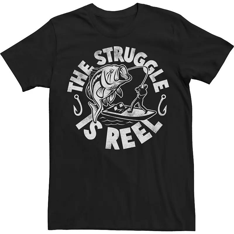 Big & Tall "The Struggle Is Reel" Fishing Tee, Men's,  Product Image