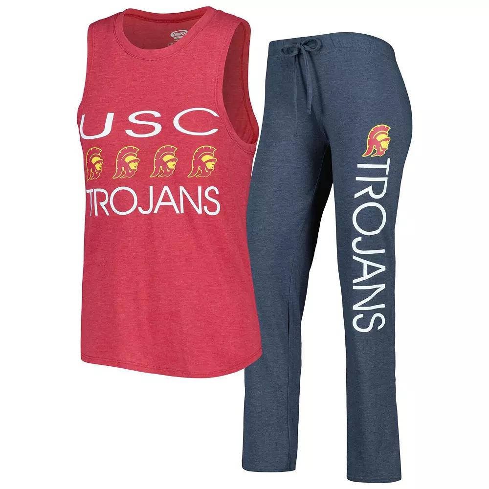 Women's Concepts Sport Charcoal/Cardinal USC Trojans Tank Top & Pants Sleep Set,  Product Image
