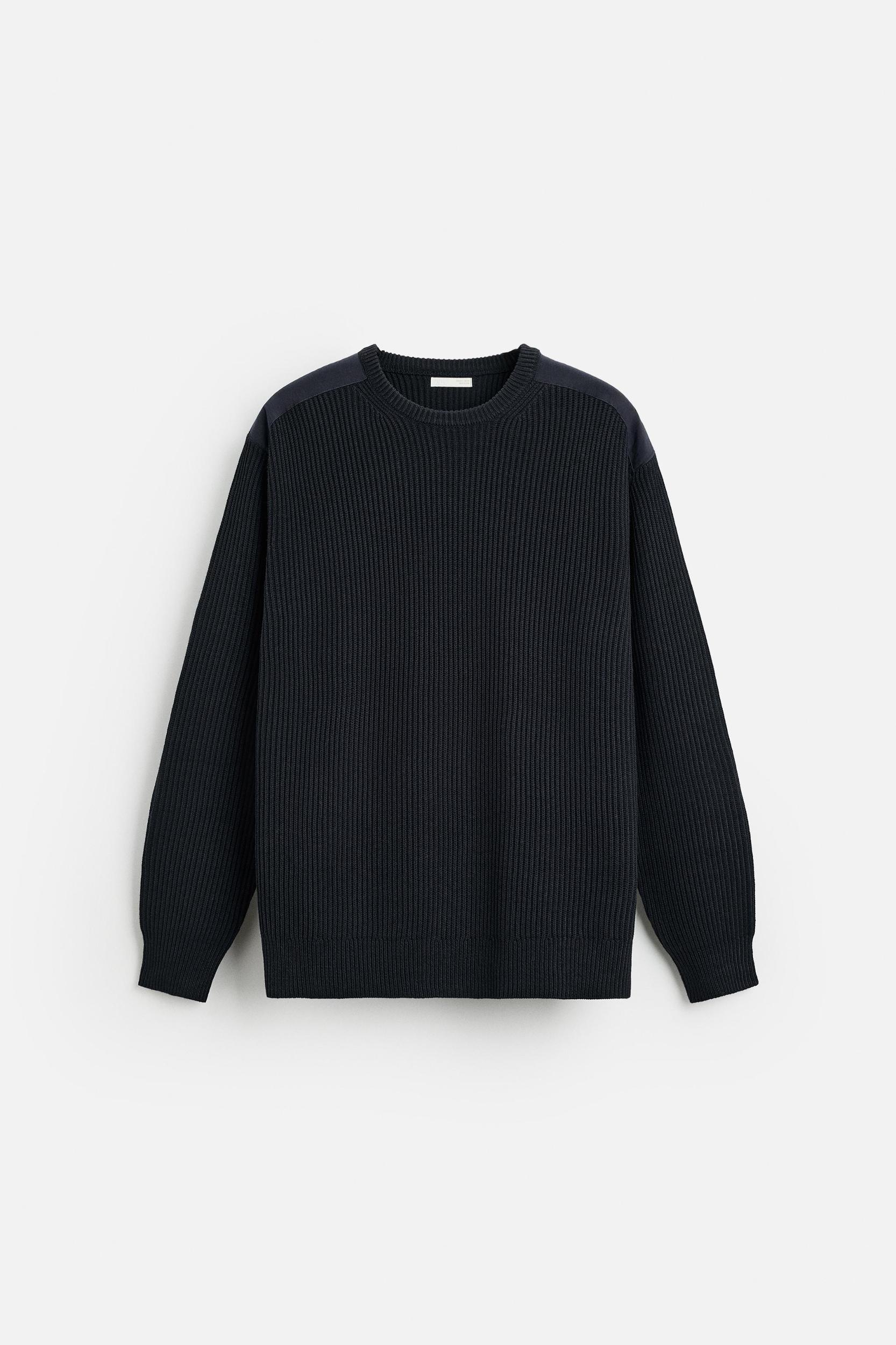 BUTTONED TEXTURED SWEATER Product Image