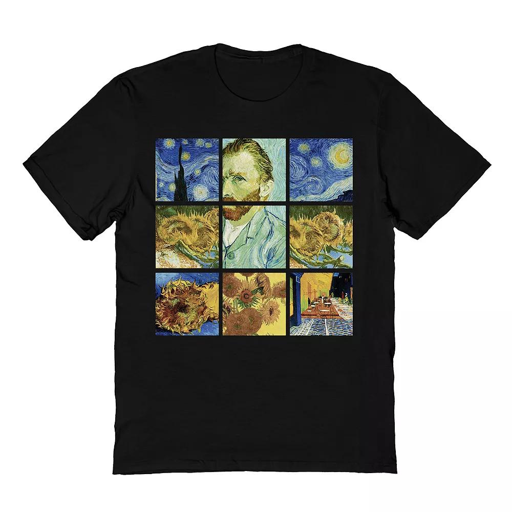 Men's Van Gogh Van Gogh Squares Tee, Size: XL, Black Product Image