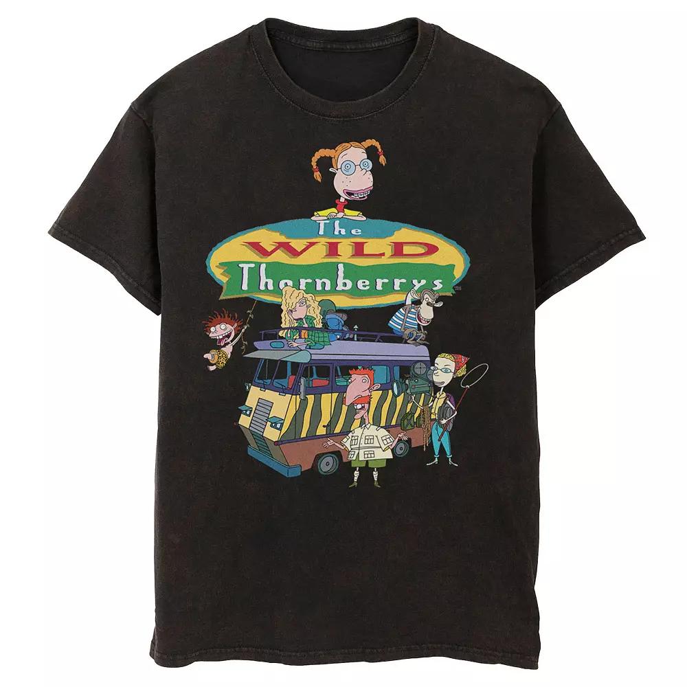 Men's Nickelodeon The Wild Thornberrys Family RV Logo Mineral Wash Graphic Tee,  Product Image