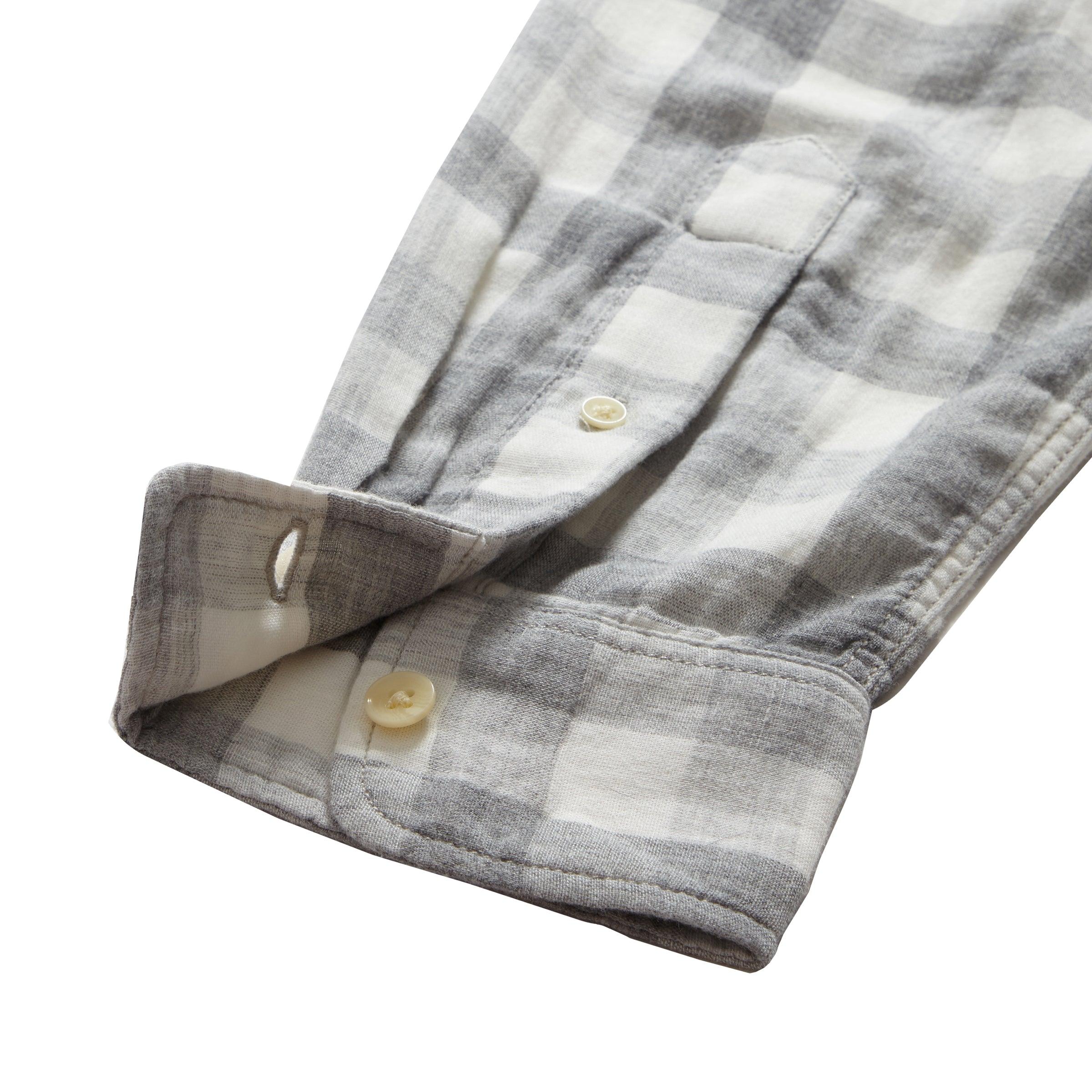 Durham Double Cloth Shirt - Heather Gray Gingham Product Image