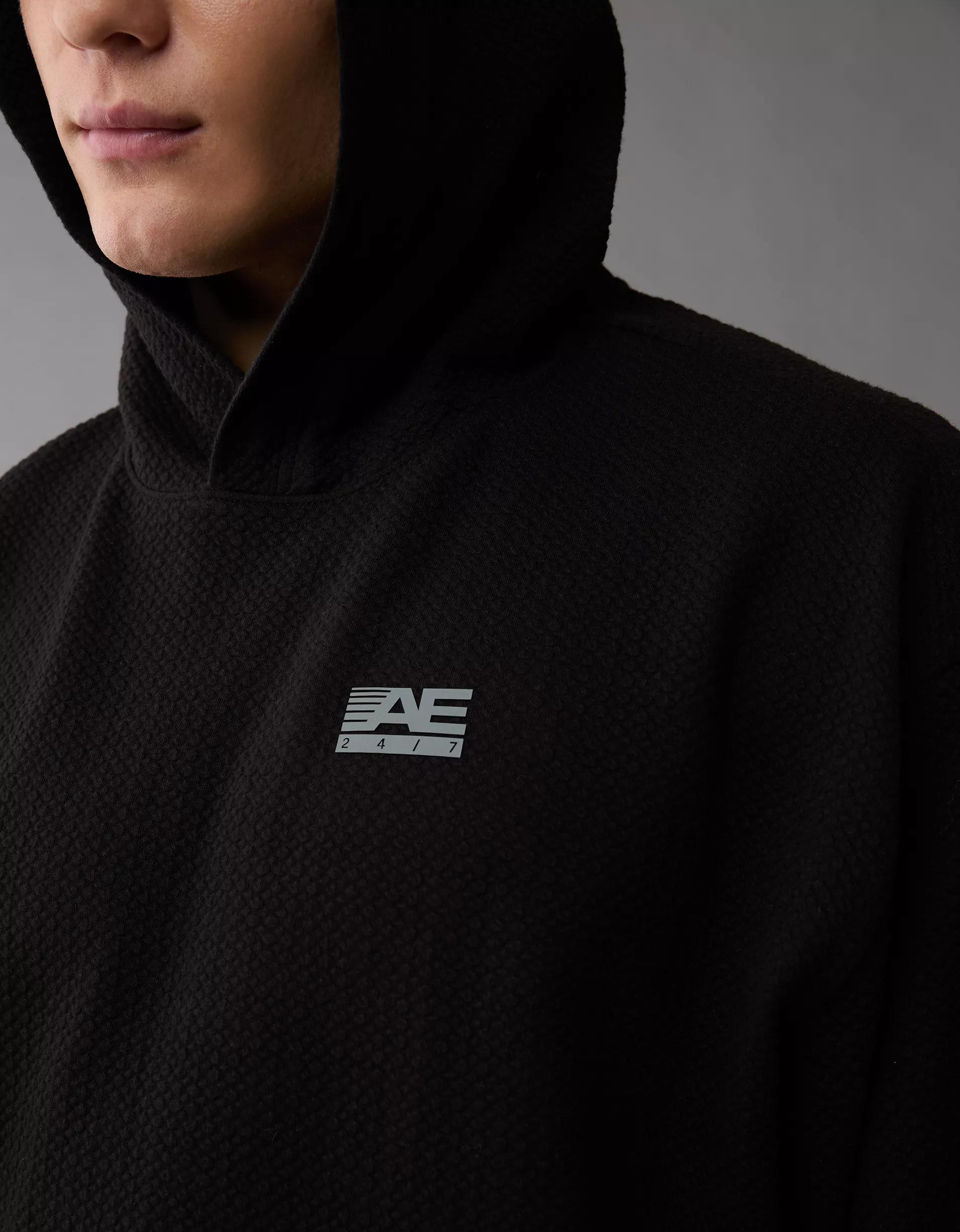 AE 24/7 Textured Fleece Hoodie Product Image