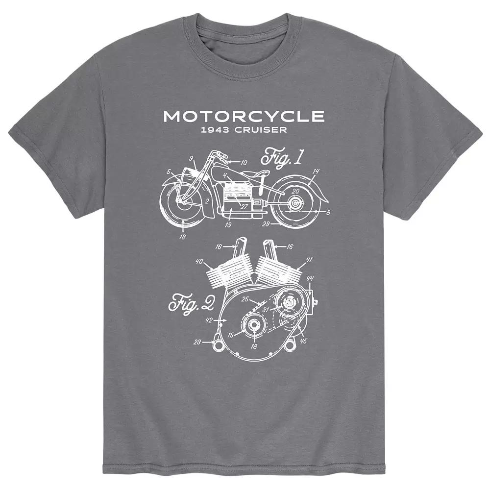 Men's Motorcycle Rendering Tee,  Product Image