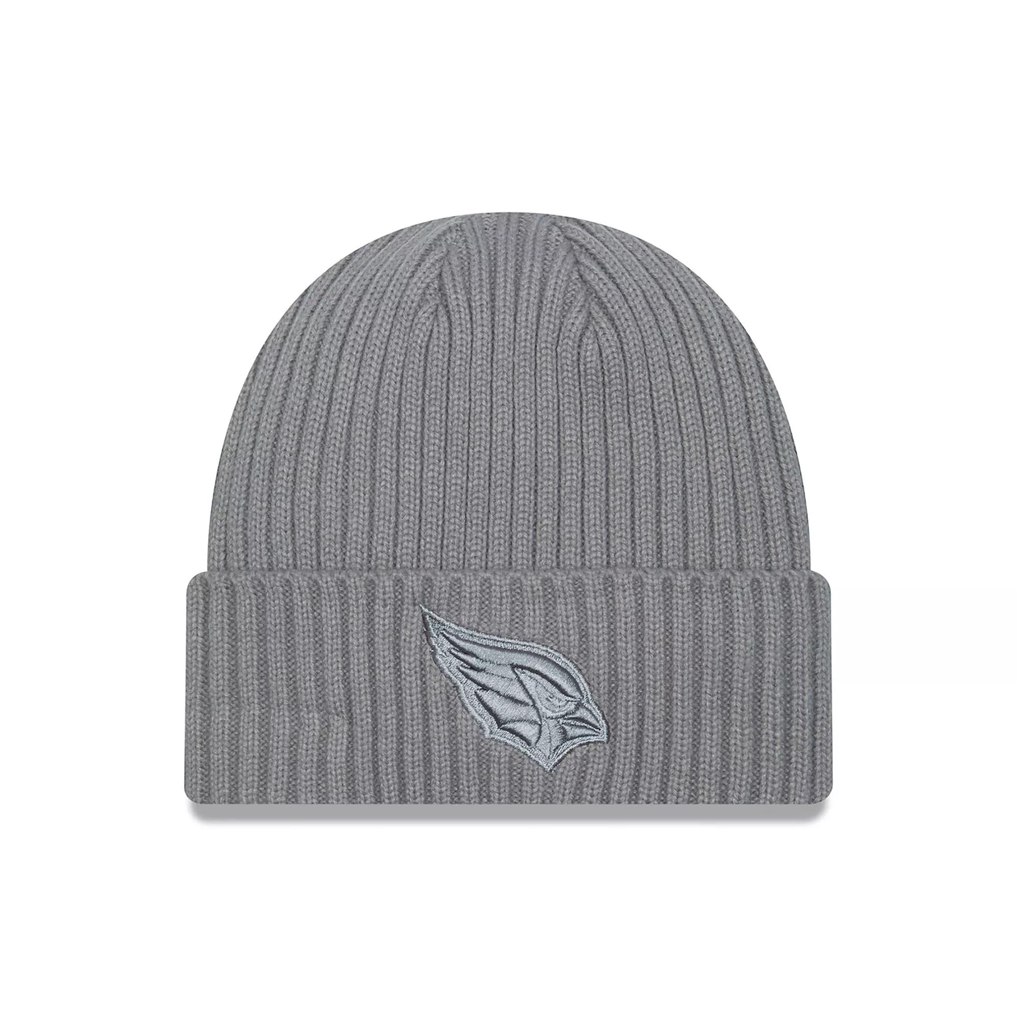 Men's New Era Gray Arizona Cardinals Color Pack Cuffed Knit Hat, Grey Product Image