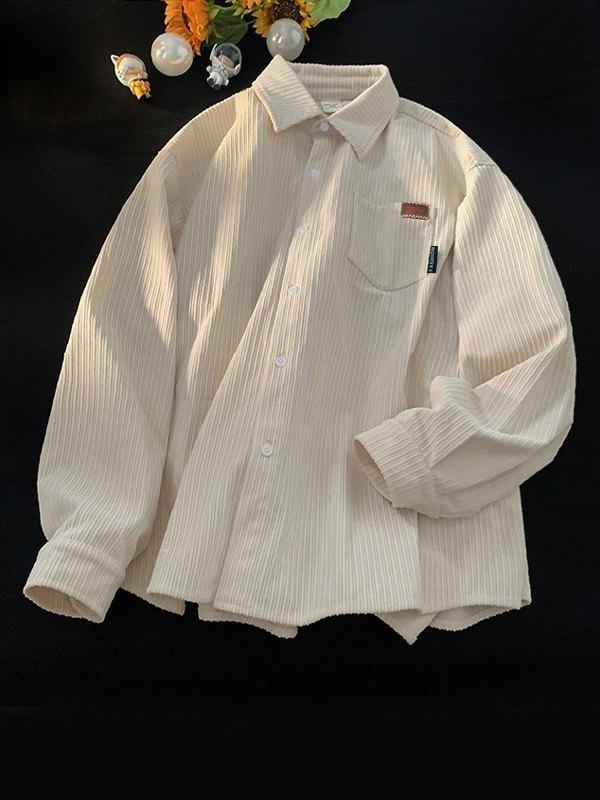 Men's Vintage Corduroy Long Sleeve Shirt Product Image