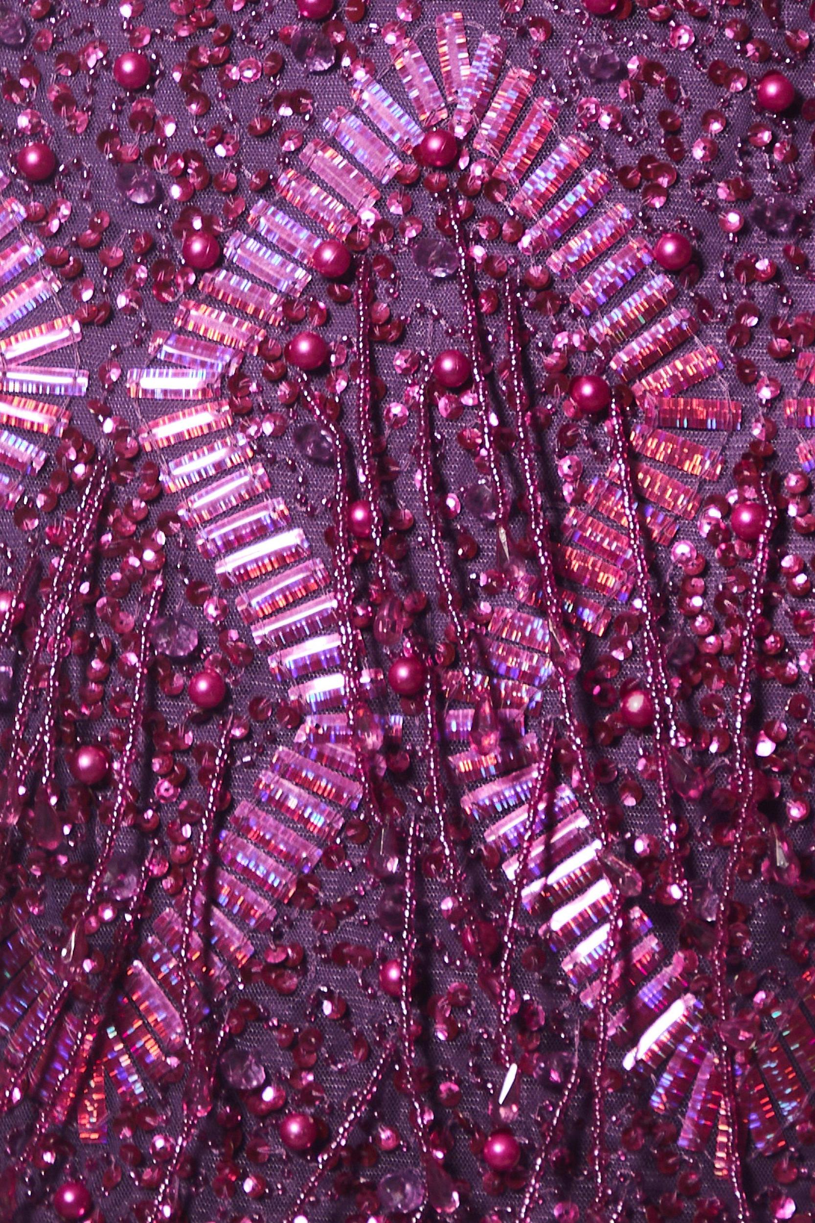 Diamante Embellished Tassel Beaded Booty Shorts Product Image
