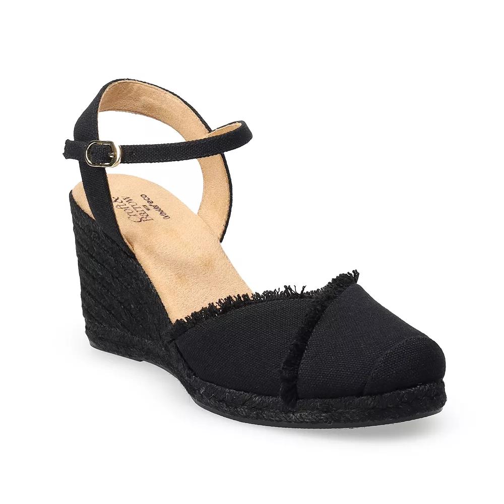 Croft & Barrow® Frayed Edge Women's Espadrille Wedges,  Product Image