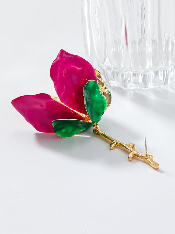 Flower Shape Drop Earrings Product Image