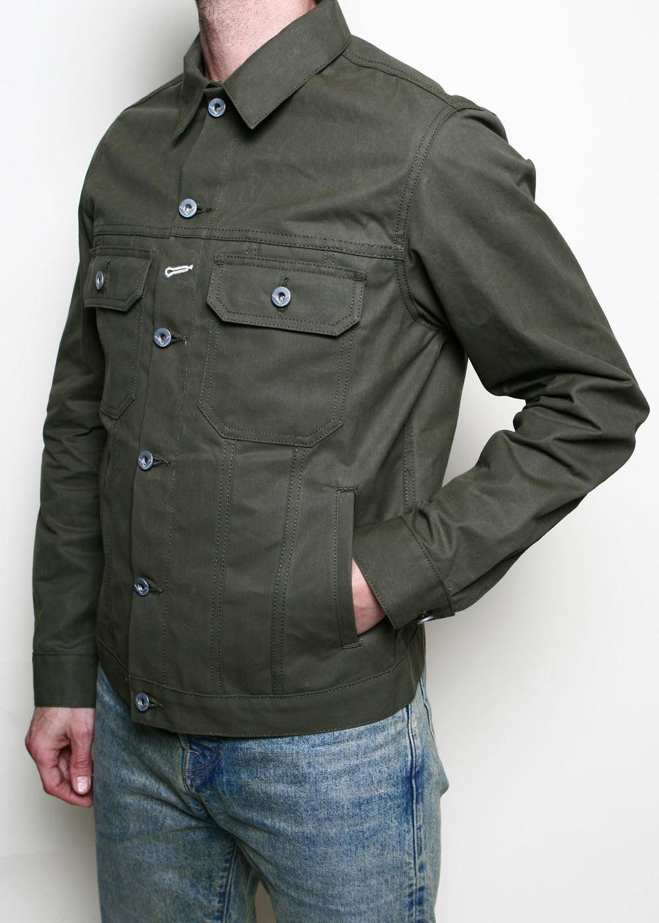 Cruiser Jacket // Dry Wax Canvas Olive Product Image