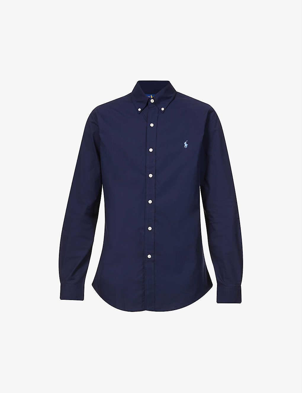 POLO RALPH LAUREN Camicia Bd In Popeline Stretch Slim-fit Shirt In Blue Product Image
