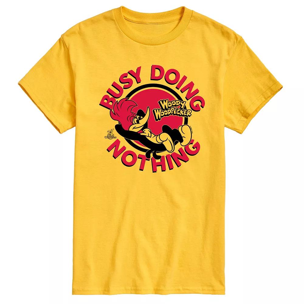 Men's Woody Woodpecker Busy Doing Nothing Graphic Tee,  Product Image