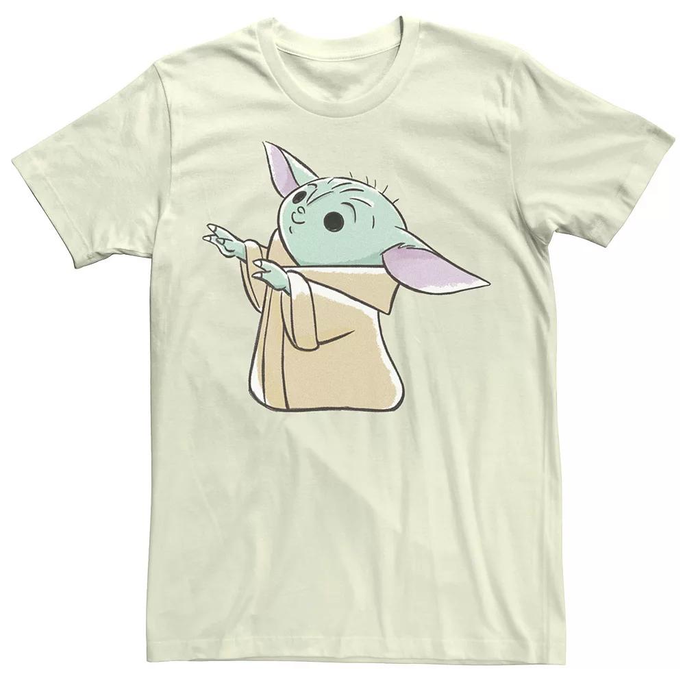 Men's Star Wars The Mandalorian The Child Reaching Up Cartoon Tee,  Product Image
