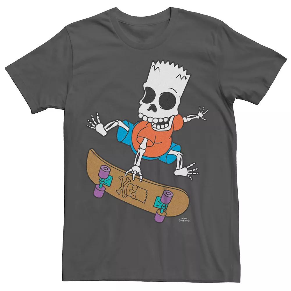 Men's The Simpsons Skeleton Bart Skating Graphic Tee,  Product Image