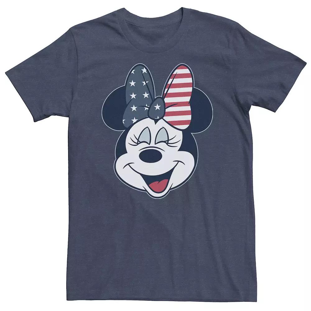 Big & Tall Disney Mickey & Friends Minnie Mouse American Flag Bow Tee, Men's,  Product Image