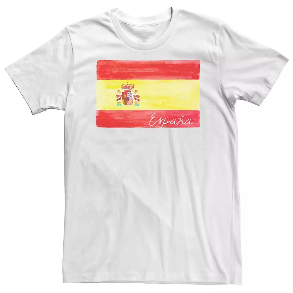 Big & Tall HHM Spain Flag Watercolor Tee, Men's,  Product Image