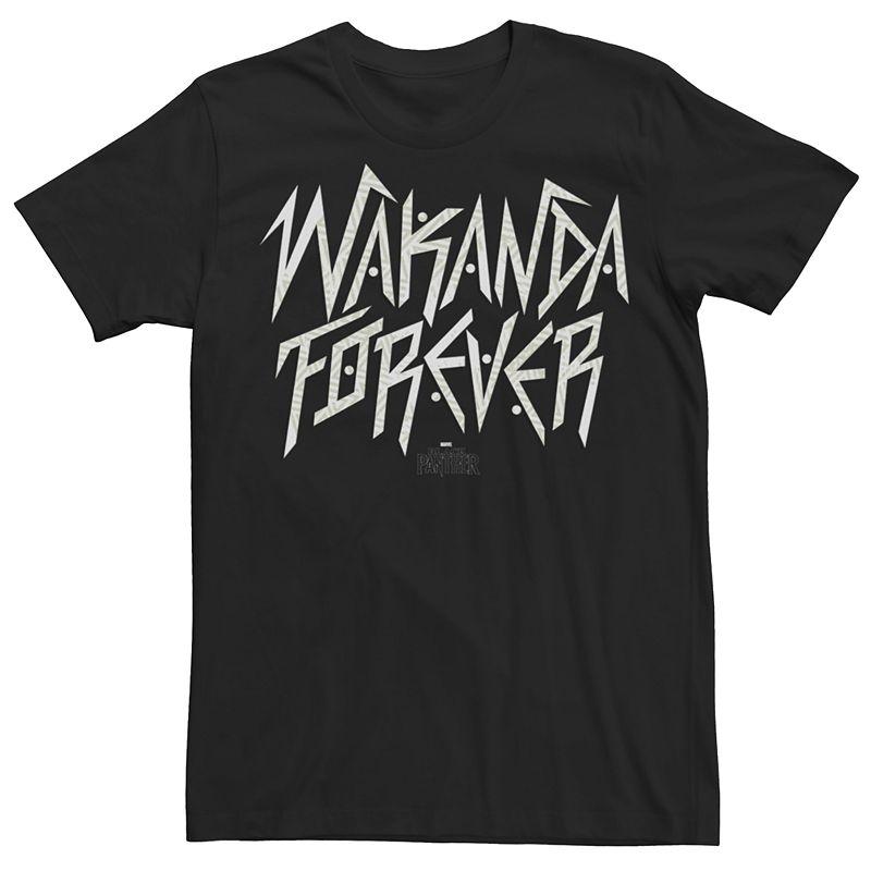 Men's Black Panther Movie Wakanda Simple Forever Tee,  Product Image