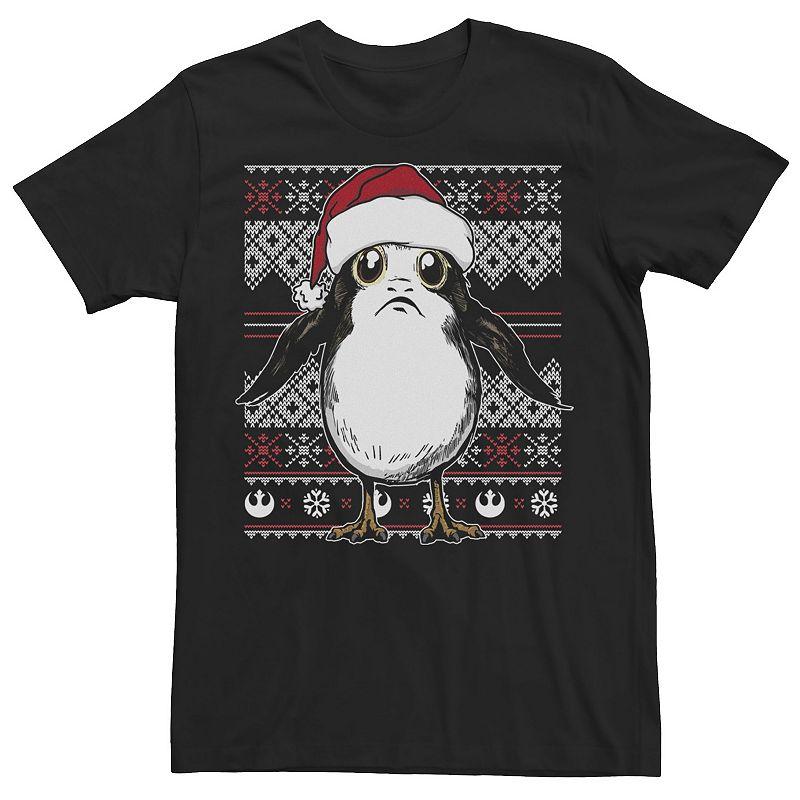 Men's Star Wars Porg Ugly Christmas Sweater Tee,  Product Image
