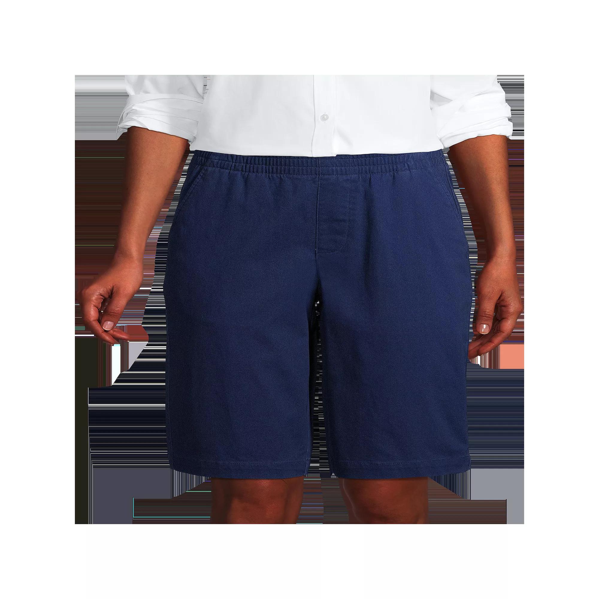 Petite Lands' End Midrise Pull-On Twill Bermuda Shorts, Women's,  Product Image