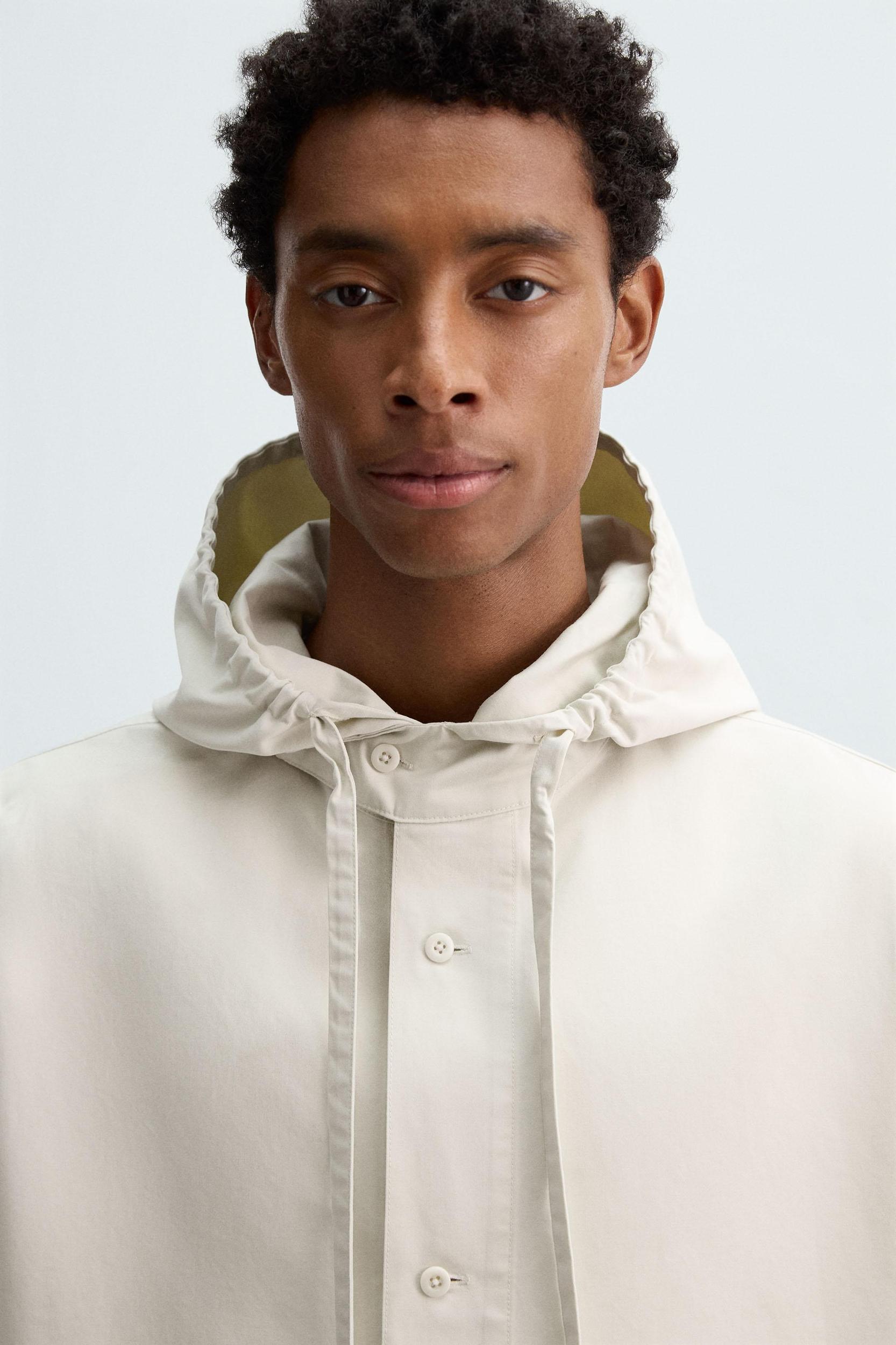 OVERSIZED FIT HOODED OVERSHIRT Product Image