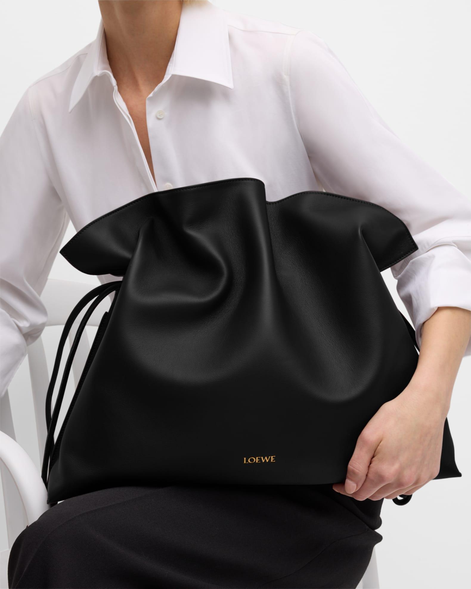 Flamenco XL Clutch Bag in Napa Leather with Golden Foil Anagram Product Image