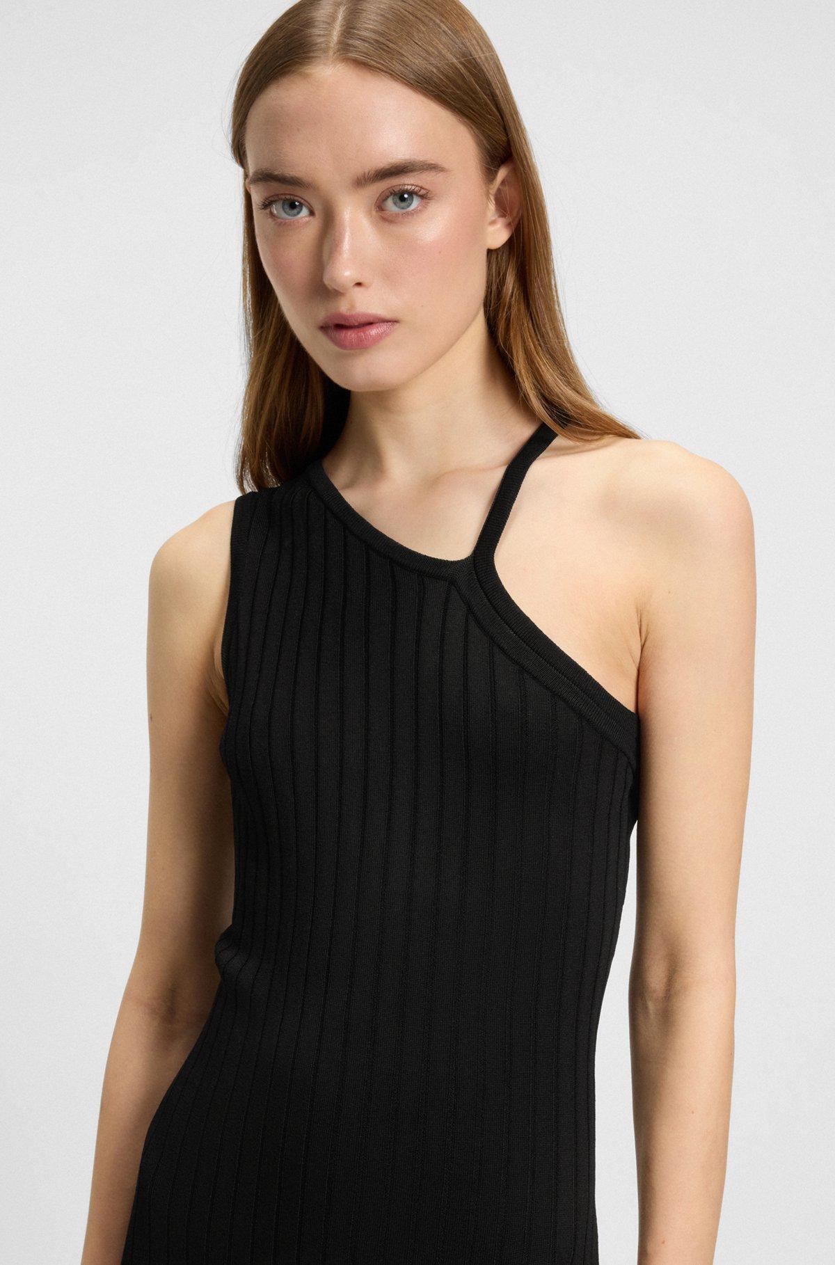 Knitted dress with one-shoulder design Product Image