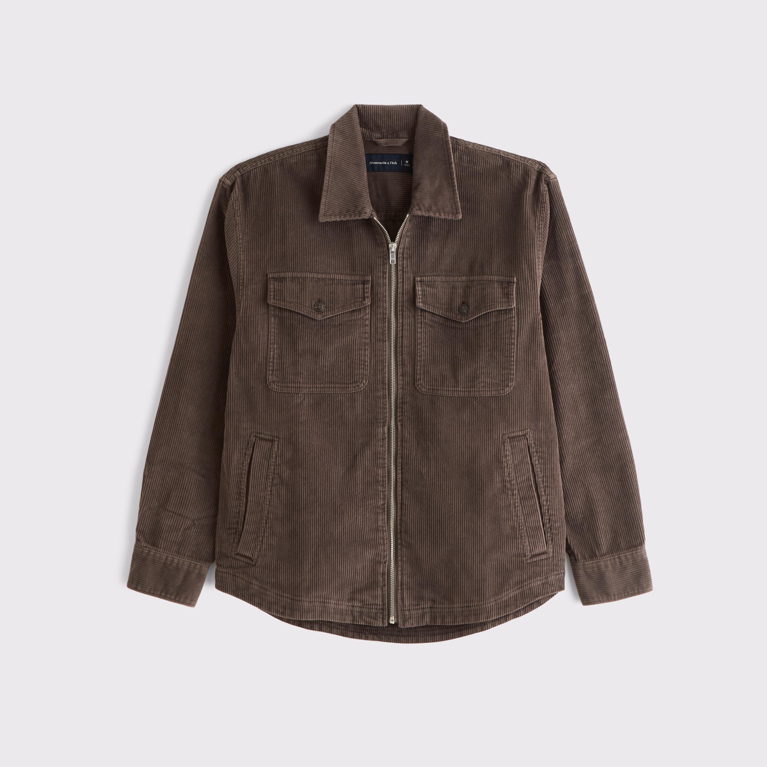 Corduroy Zip Shirt Jacket Product Image