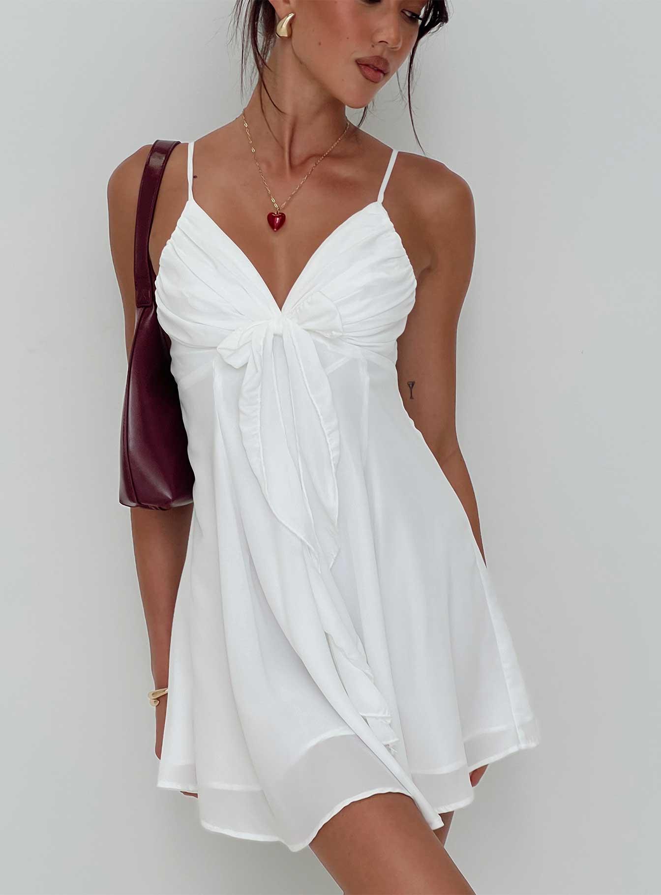 Moon Quartz Mini Dress White Product Image